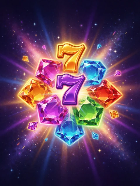 Cover des Klassiker-Slots Starburst mit leuchtenden Juwelen
