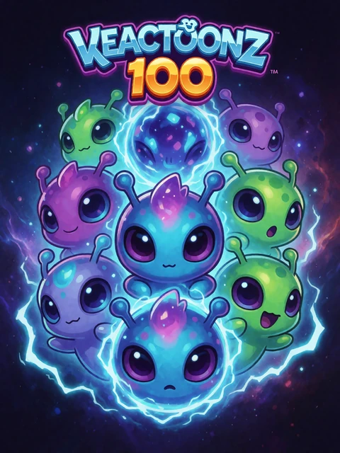 Slot-Cover von Reactoonz 100 mit leuchtenden Alien-Kreaturen im Casina Casino Spiele-Sortiment