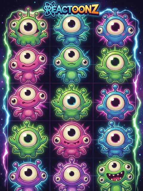 Cover des Alien-Cluster-Slots Reactoonz 100 im Casina Casino